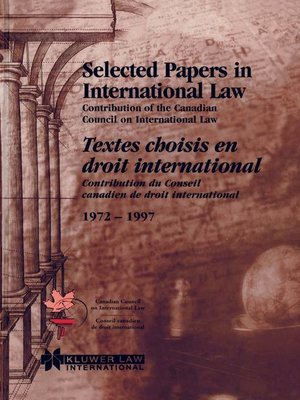 cover image of Selected Papers in International Law
